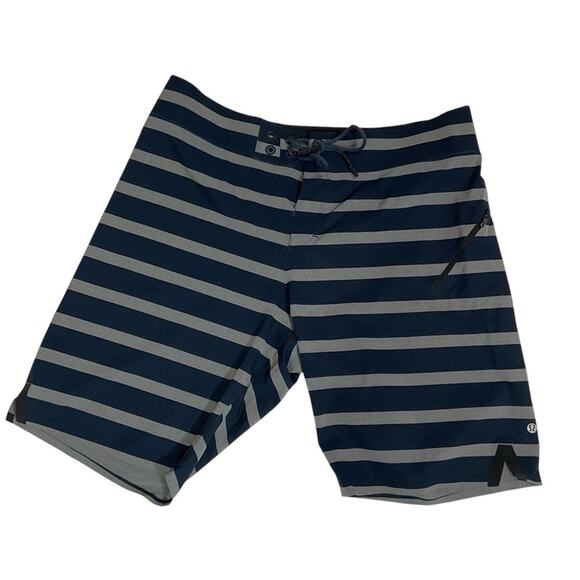 lululemon athletica Other - Lululemon Men's CURRENT STATE SHORT Sz 36 Board Shorts Ariel Stripe Inkwell
